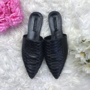 Lafayette 148 New York Maliyah Black Snake Flats